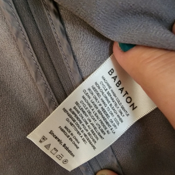 Aritizia Babaton Power Blazer Jacket Stone Taupe Size 0 Career Open Front - Picture 5 of 10